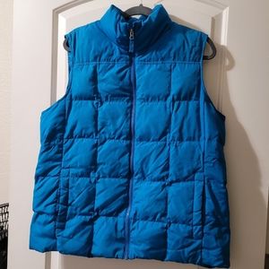 Lands' End puffer vest blue